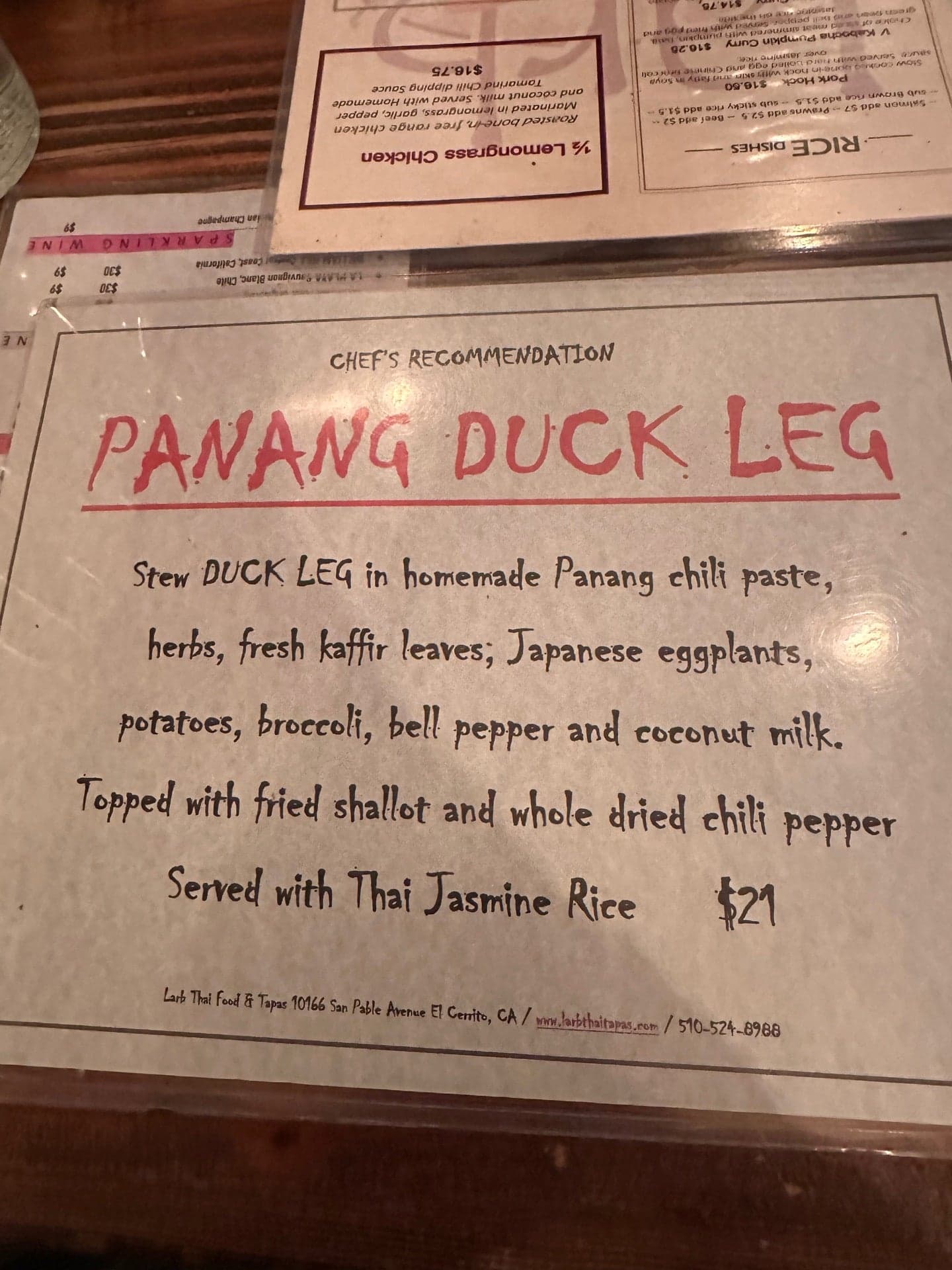 Larb Thai Food & Tapas