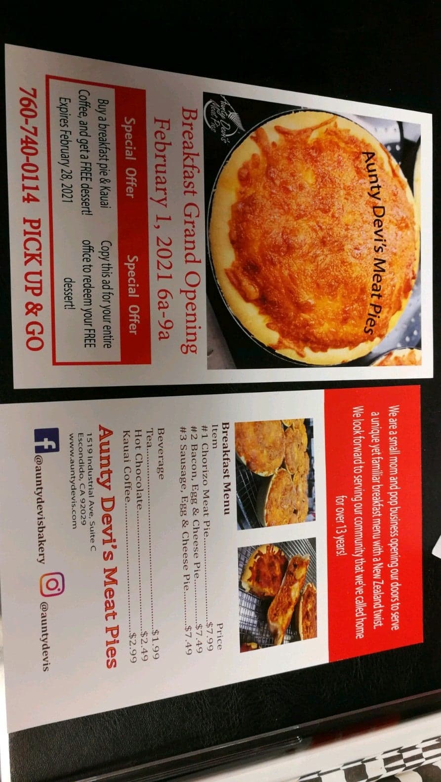 Auntie Devi's Meat Pies