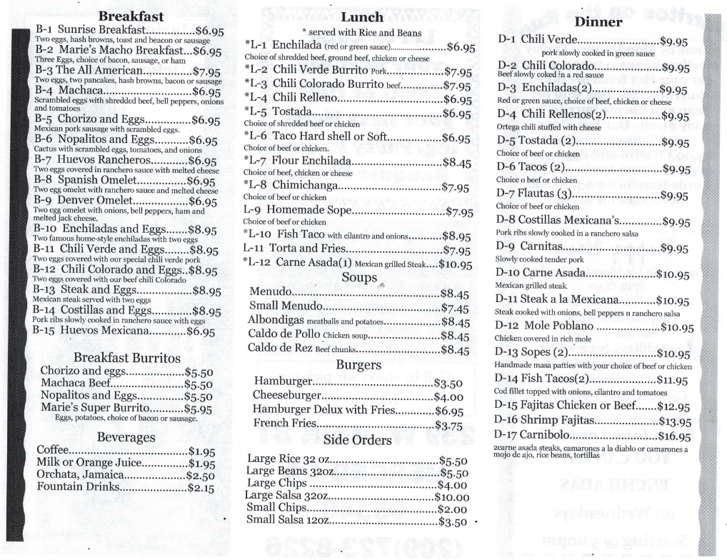 Marie’s Mexican Kitchen